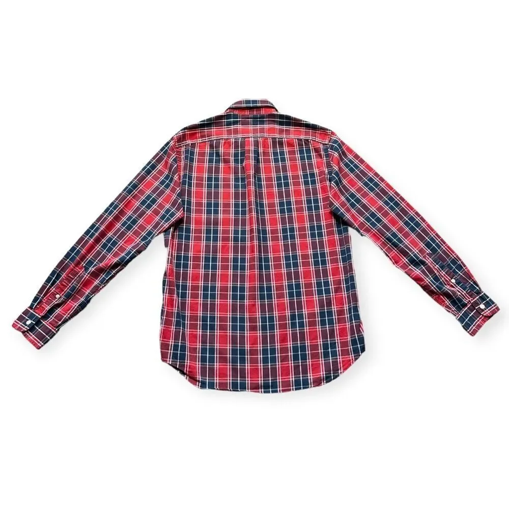 🔃J. Crew Men’s Red Plaid Long Sleeve Button Down Shirt